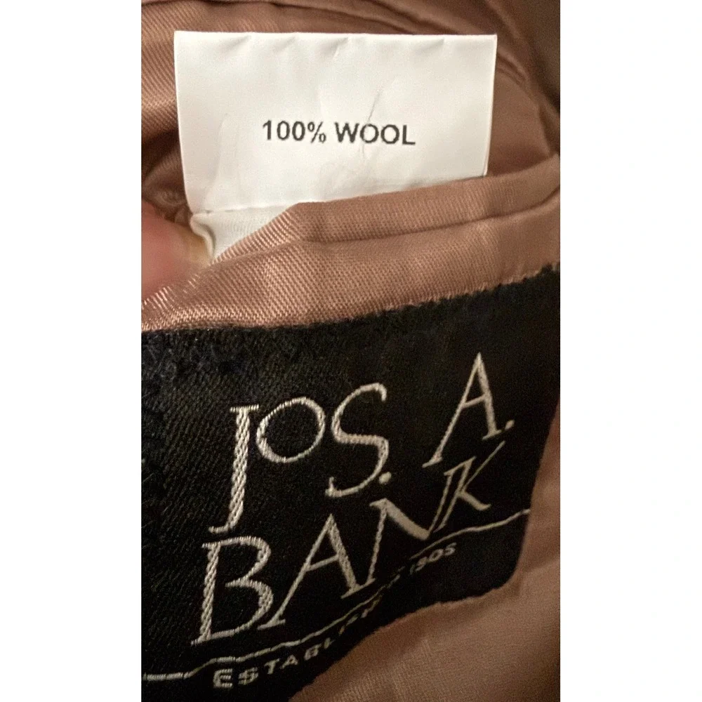 Jos. A Bank Brown‎ Tweed Blazer 40R Wool Herringbone Sport Coat Jacket Classic